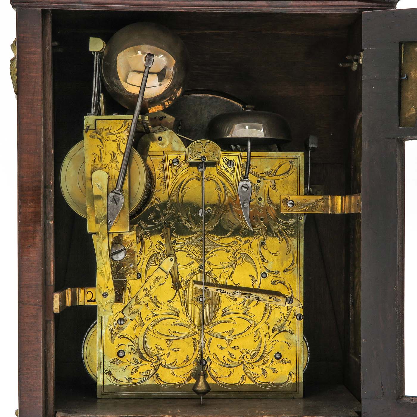 An English Table clock - Image 8 of 10