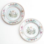 A Pair of Famille Rose Plates