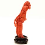 A Carved Red Coral Sculpture