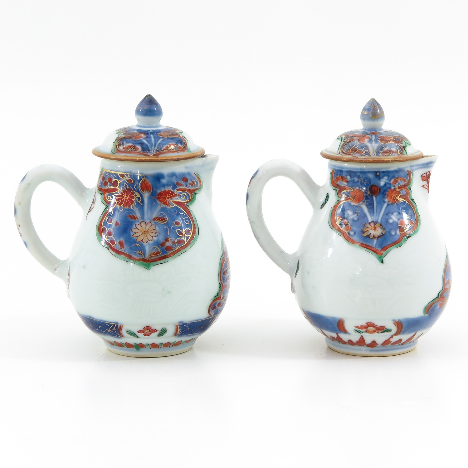 Two Polychrome Small Chocolate Pots - Image 3 of 9