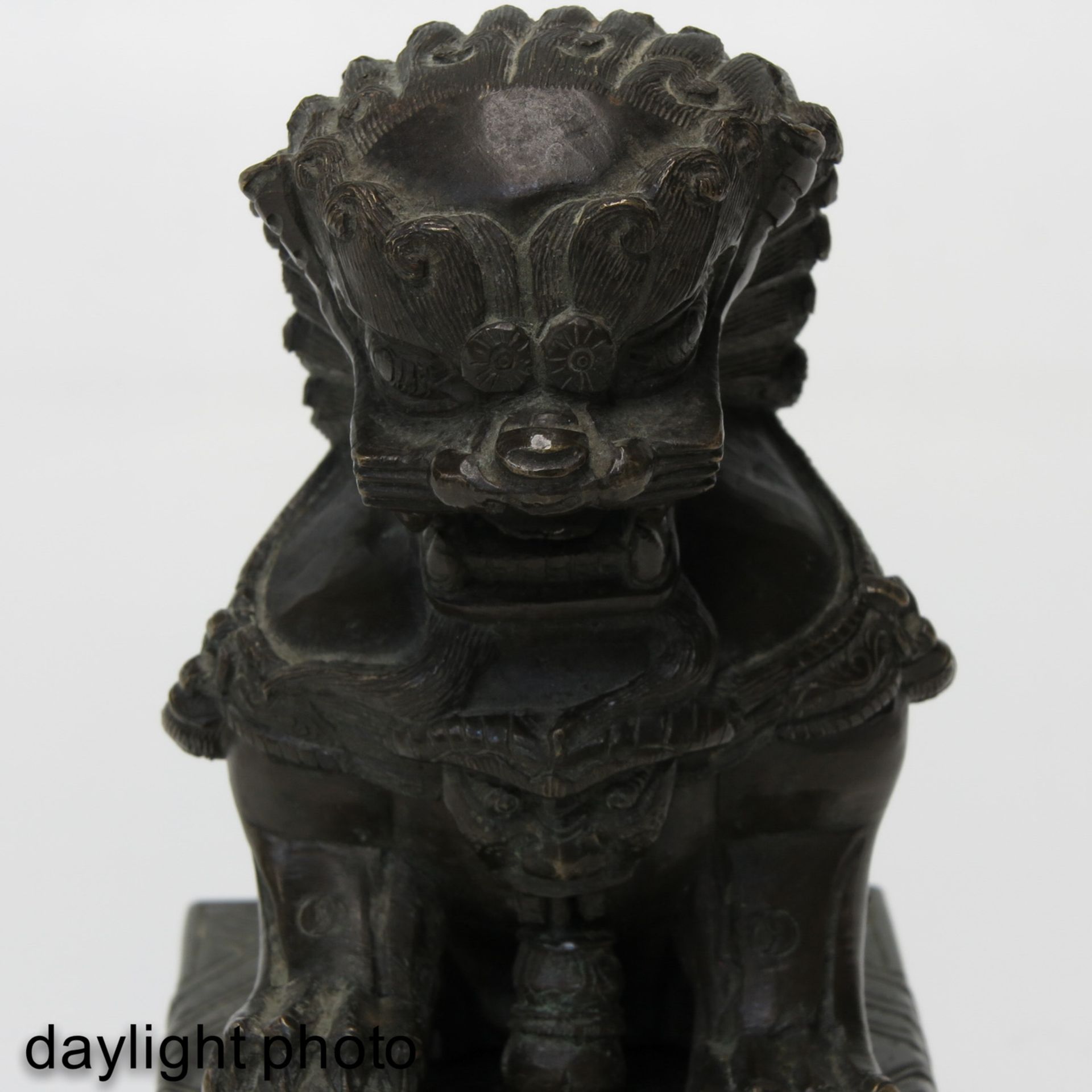 A Bronze Temple Lion Sculpture - Bild 9 aus 9