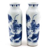 A Pair of Blue and White Vases