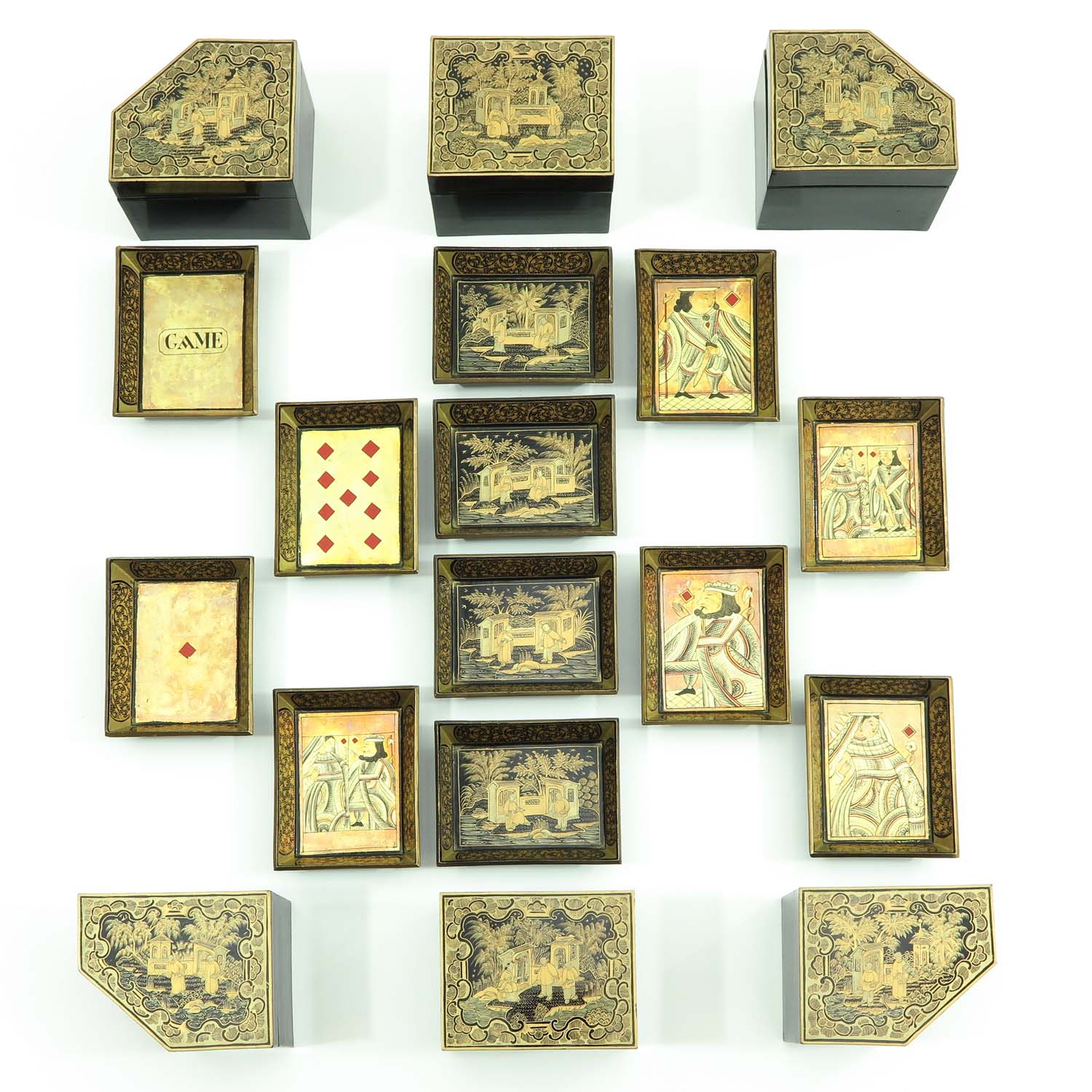 A Chinese Lacquer Game Box - Image 7 of 10