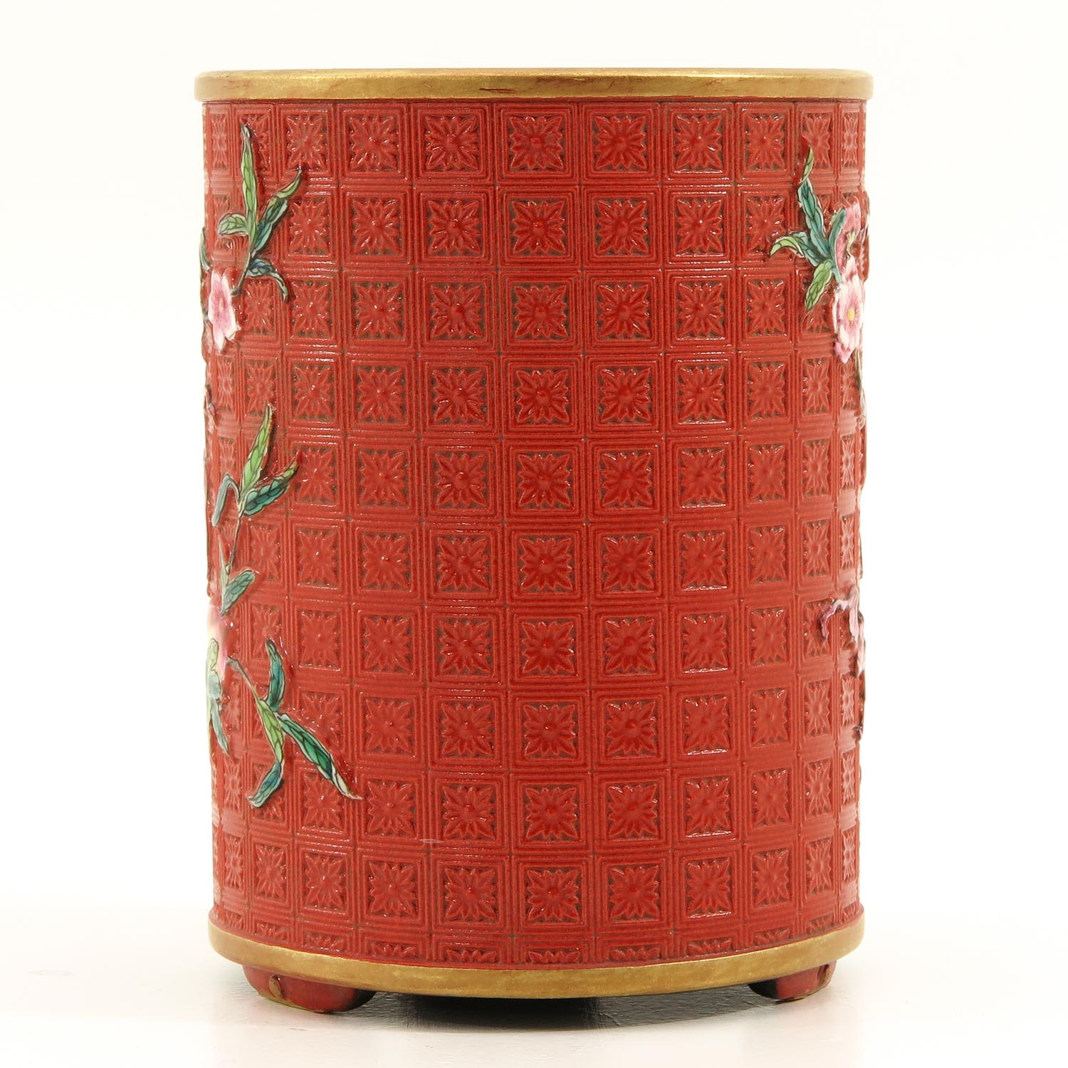 A Nine Peaches Decor Brush Pot - Image 3 of 9