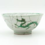 A Green and White Dragon Bowl