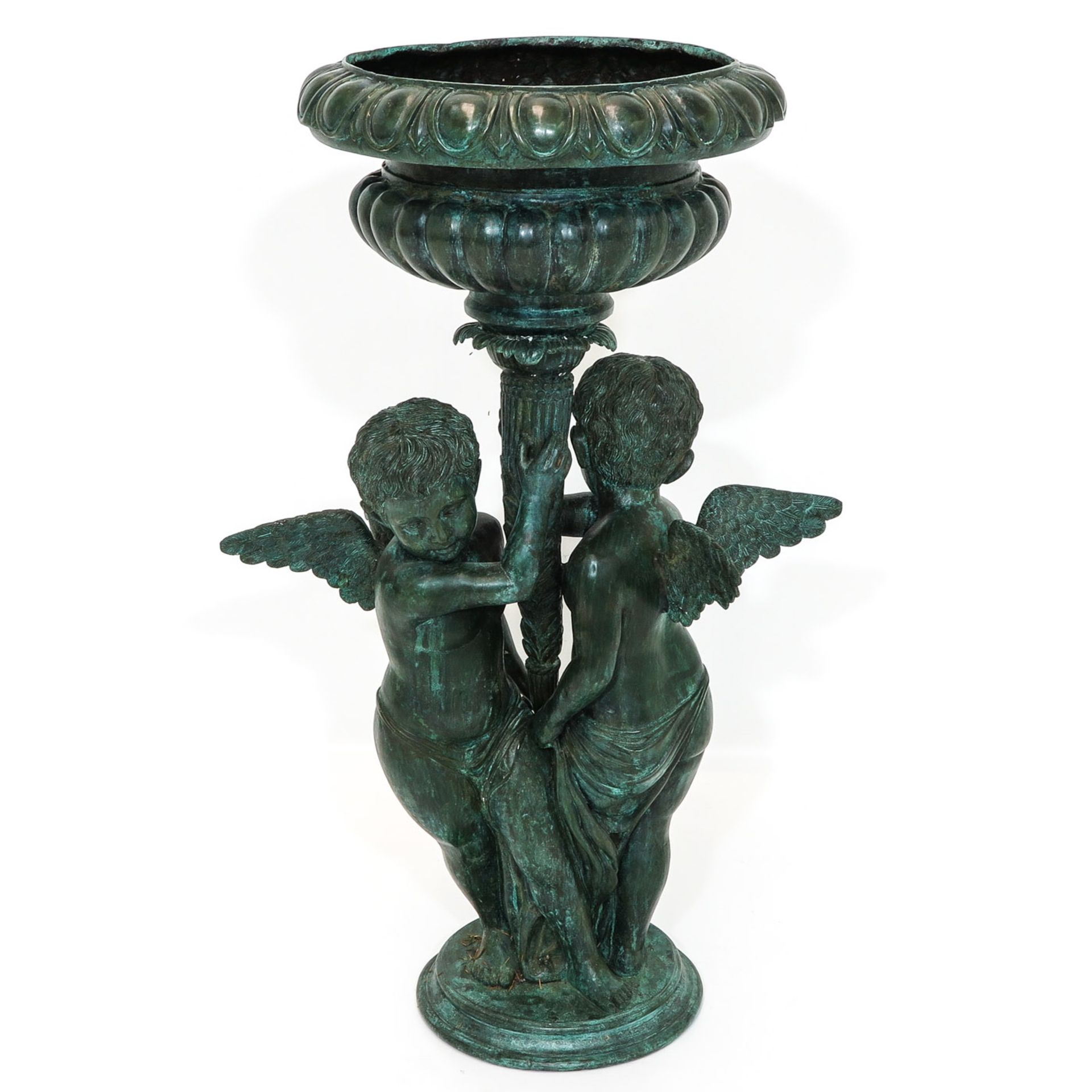 A Cast Bronze Plant Stand