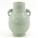 A Celadon Hu Vase