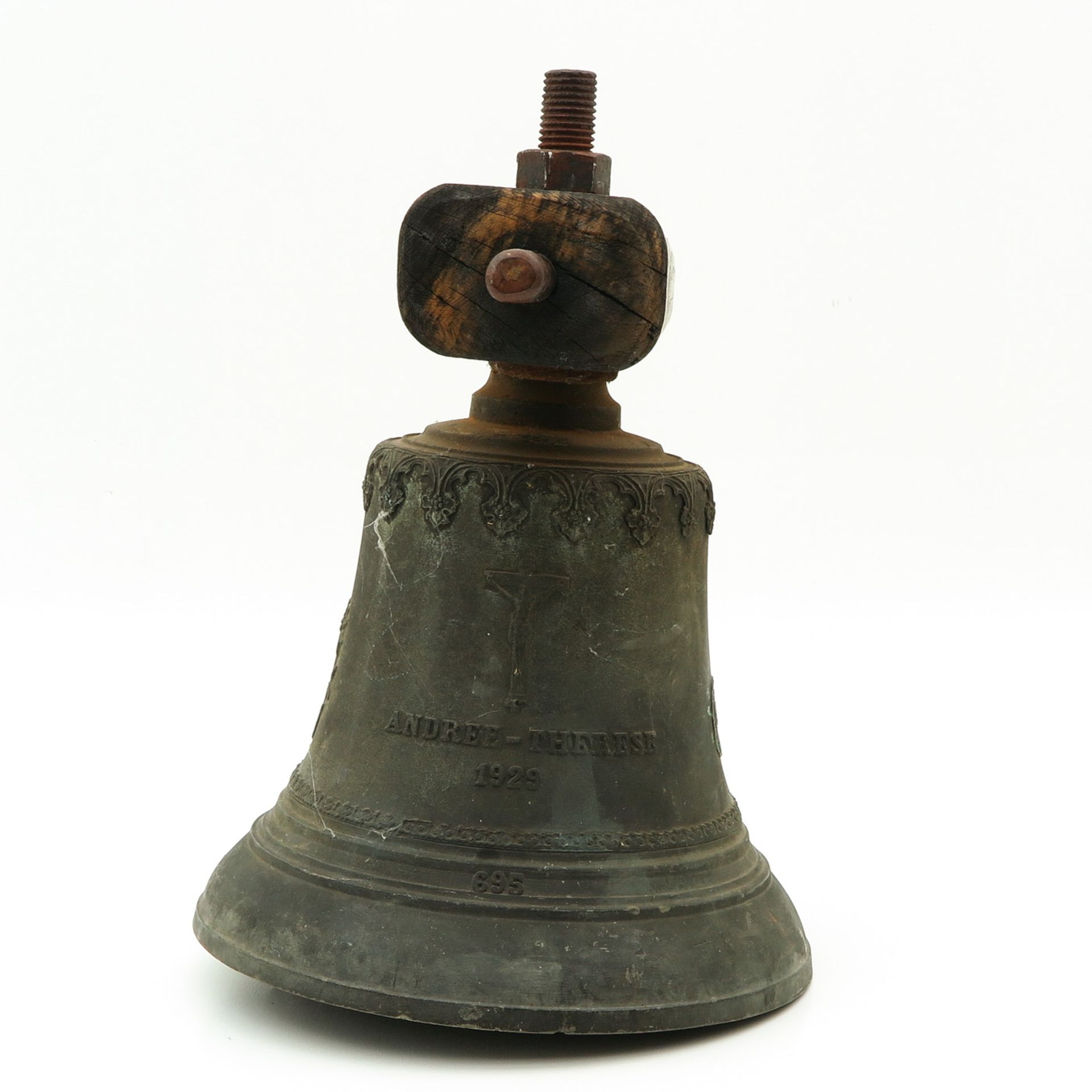 A Bronze Monastery Bell Dated 1929 - Bild 2 aus 4