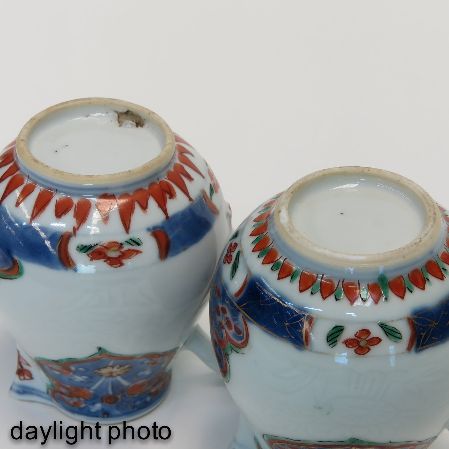 Two Polychrome Small Chocolate Pots - Image 8 of 9