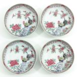 A Series of 4 Famille Rose Plates