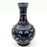 A Blue Ground Bottle Vase