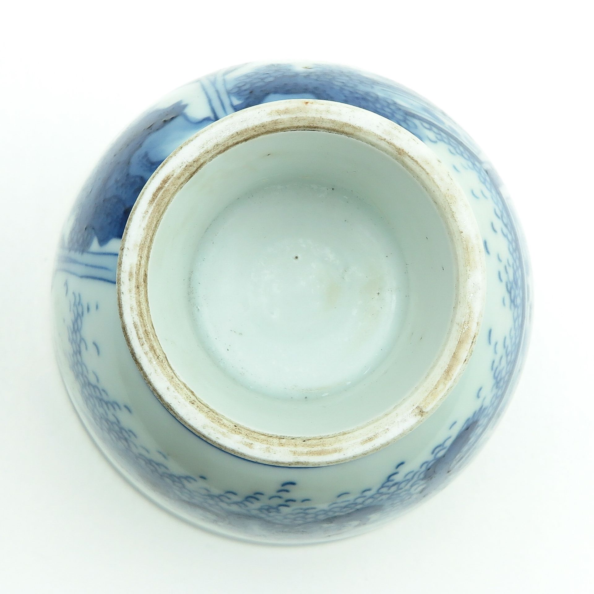 A Blue and White Stem Cup - Bild 6 aus 9