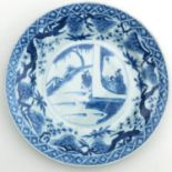 A Blue and White Plate