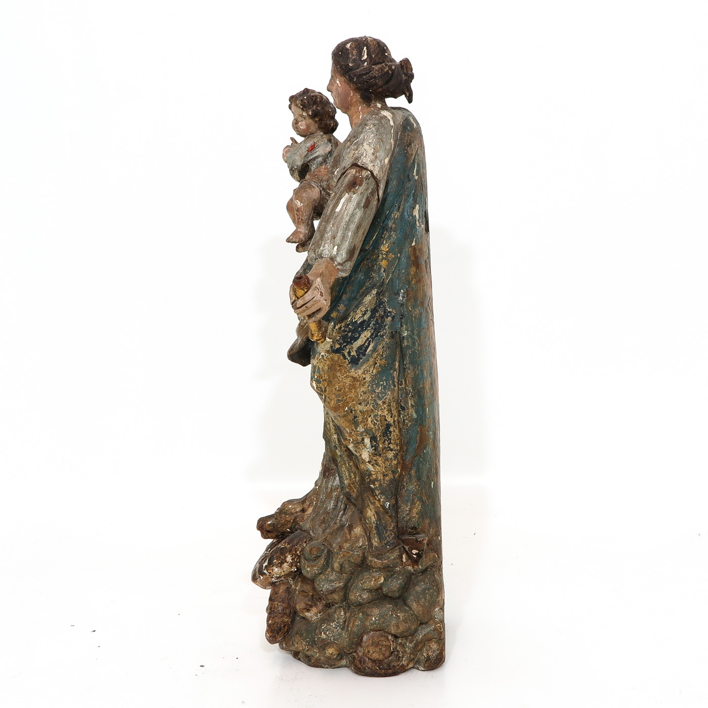 A 17th - 18th Century Madonna and Child Sculpture - Image 2 of 4