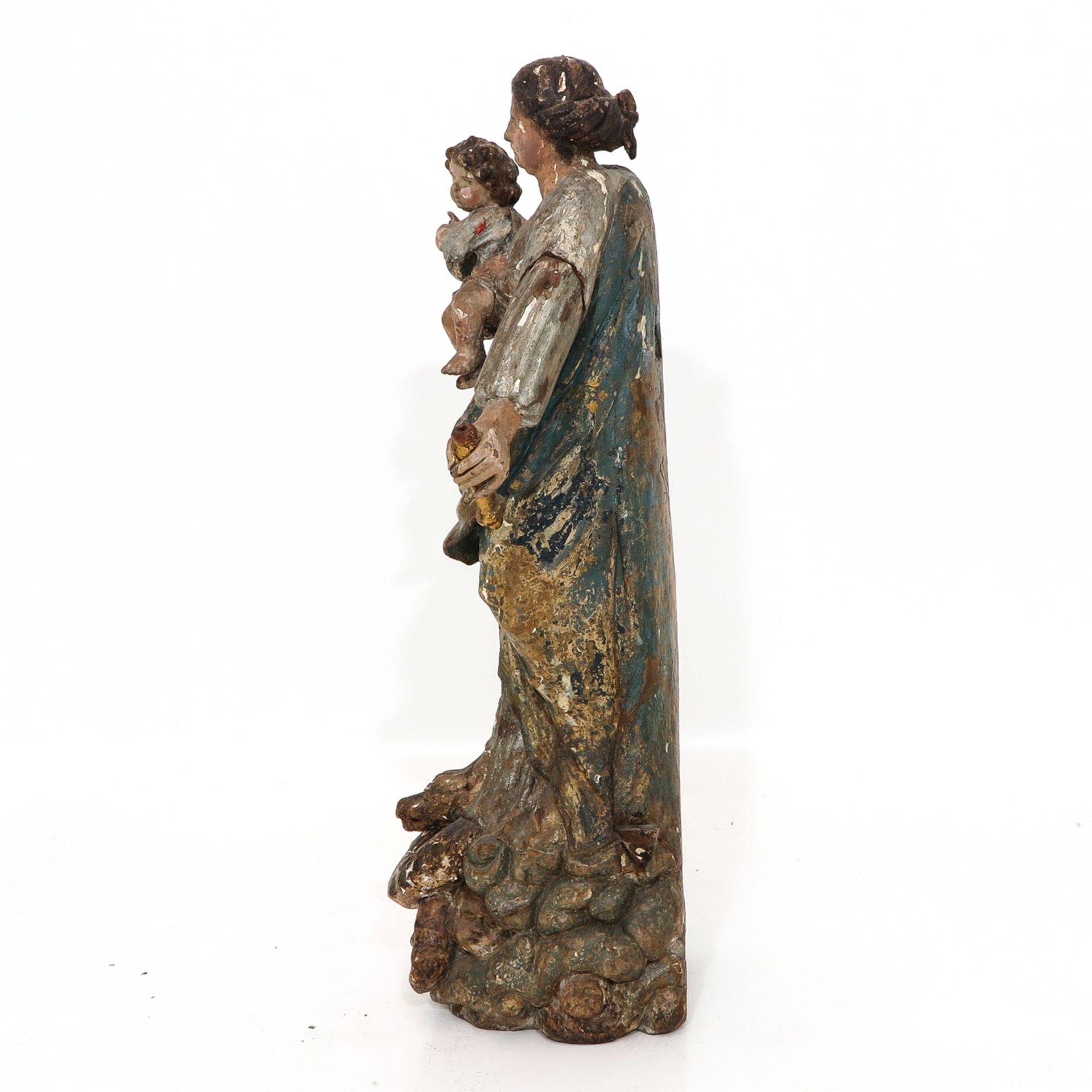 A 17th - 18th Century Madonna and Child Sculpture - Bild 2 aus 4