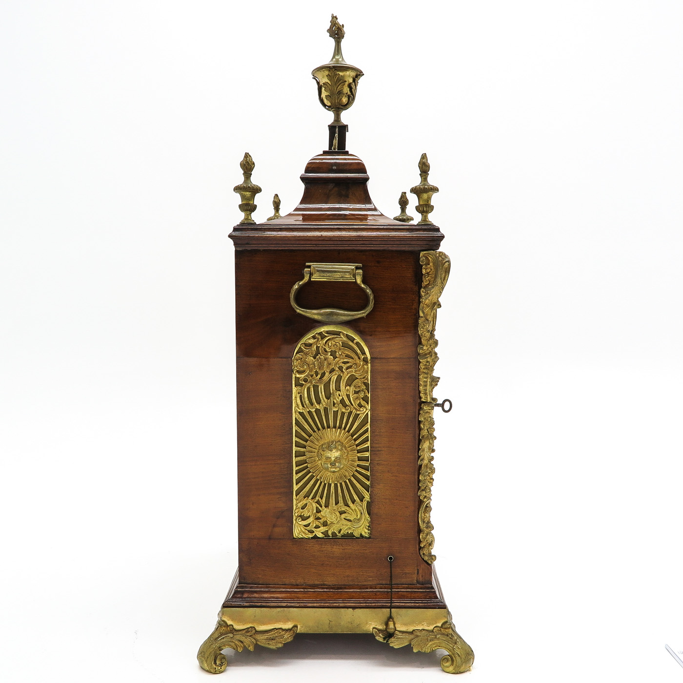 An English Table clock - Image 4 of 10