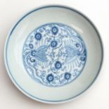 A Blue and White Dish