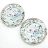 A Pair of Famille Rose Plates