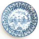 A Blue and White Plate