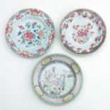 A Collection of 3 Famille Rose Plates