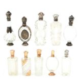 A Collection of 19th Century Scene Bottles