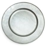 A Pewter Cardinal dish