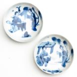 A Pair of Blue and White Dishes