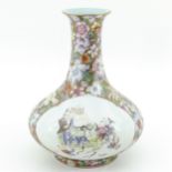 A Famille Rose and Gilt Vase