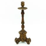 An 18th Century Carved Wood Candle holder