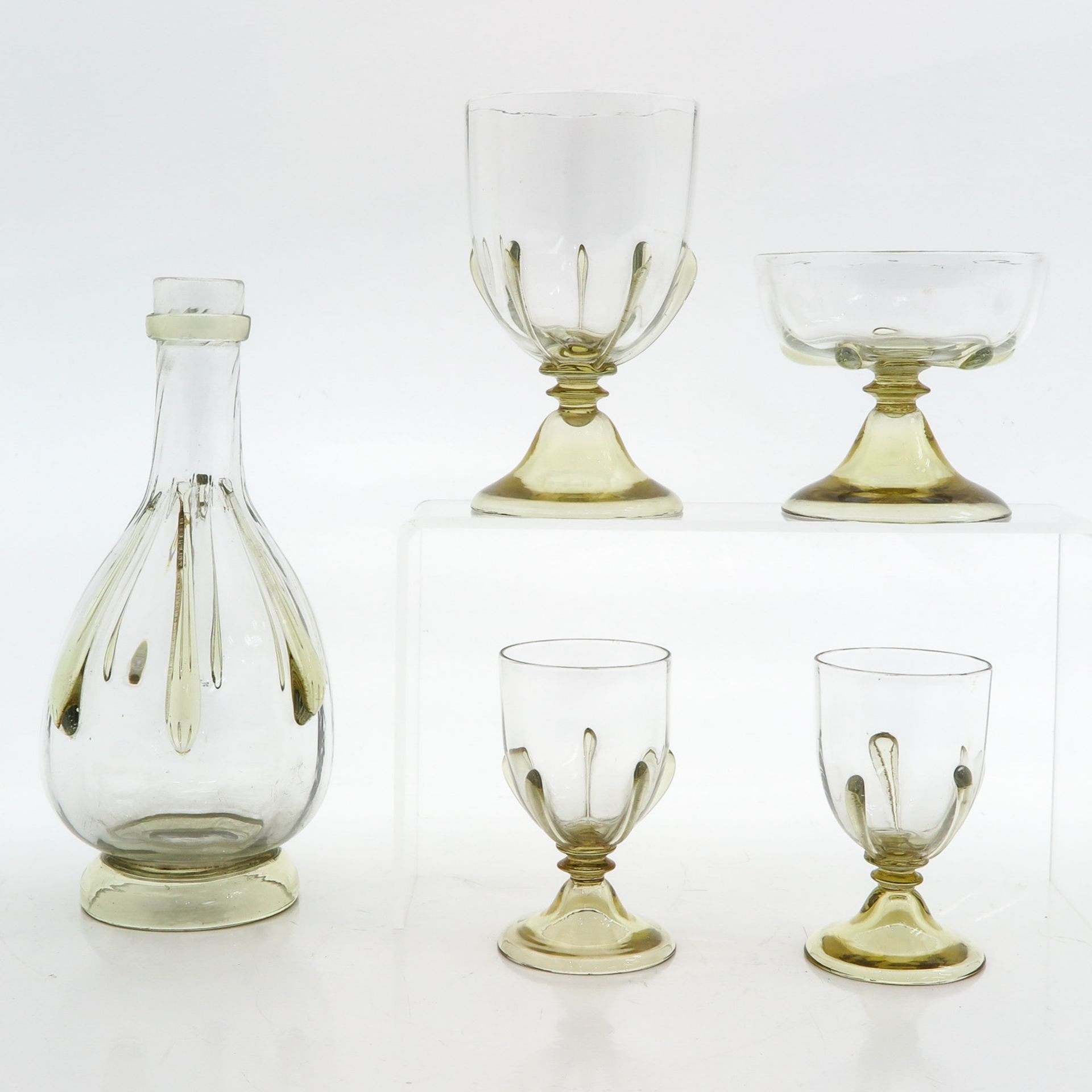 A Set of Emille Galle Glasses and Decanter - Bild 4 aus 8