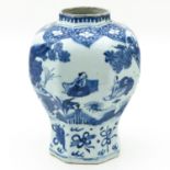 A Blue and White Baluster Vase