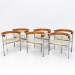 A Set of Six Very Rare Designer Poul Kjaerholm Chairs