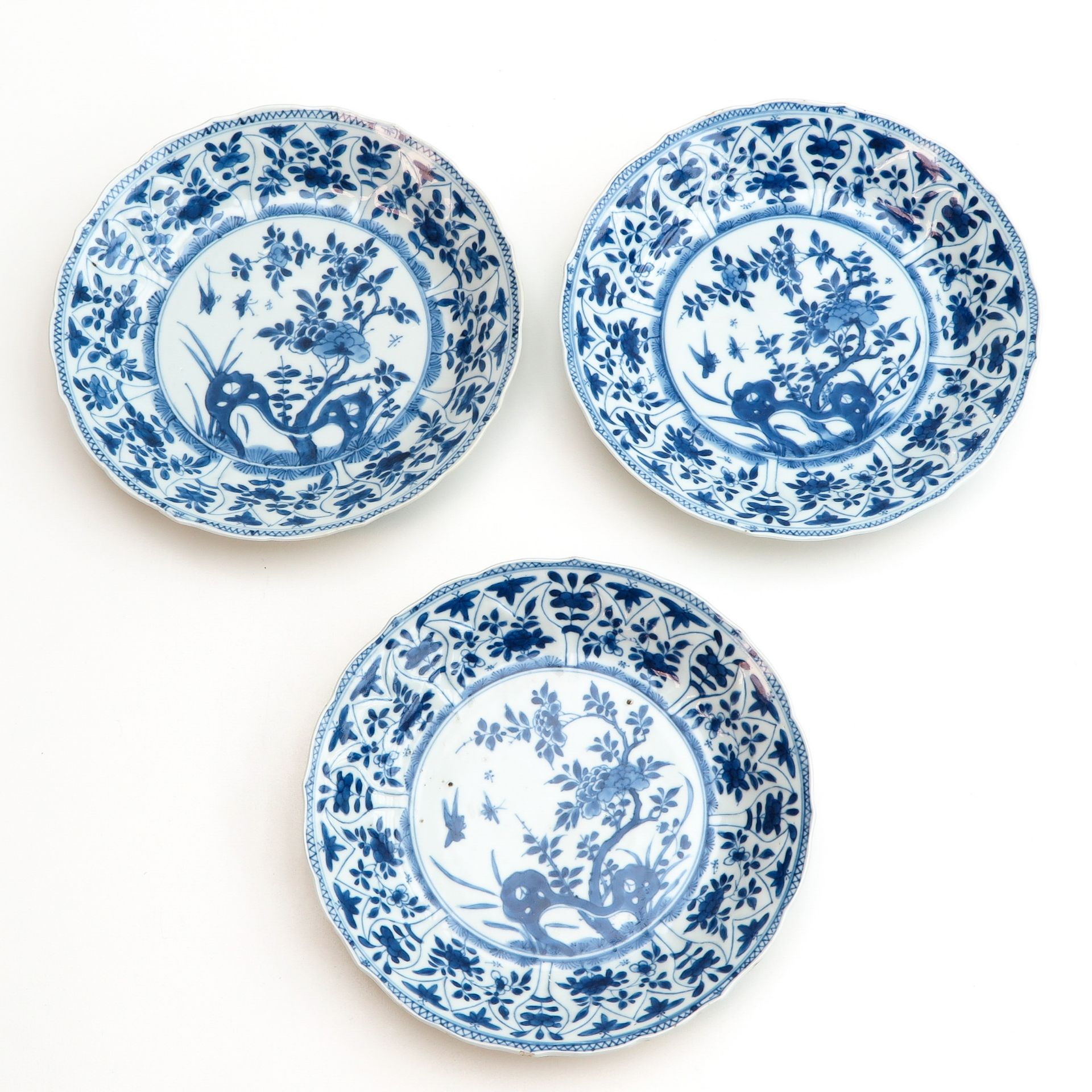 A Series of Six Blue and White Plates - Bild 5 aus 9