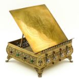 A Bronze and Cloisonne Altar Missal Stand