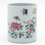 A Famille Rose Brush Pot