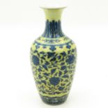 A Yellow and Blue Vase