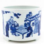 A Blue and White Brush Pot