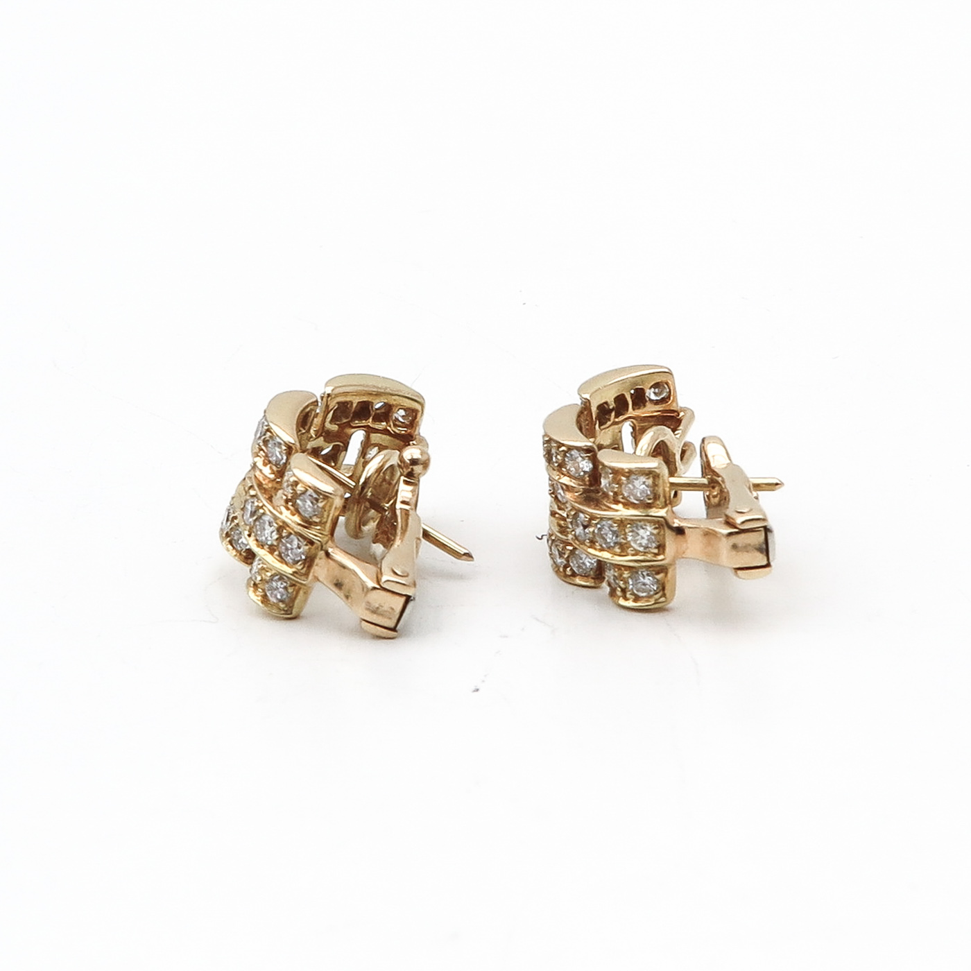 A Pair of 18KG Diamond Earrings - Image 2 of 2