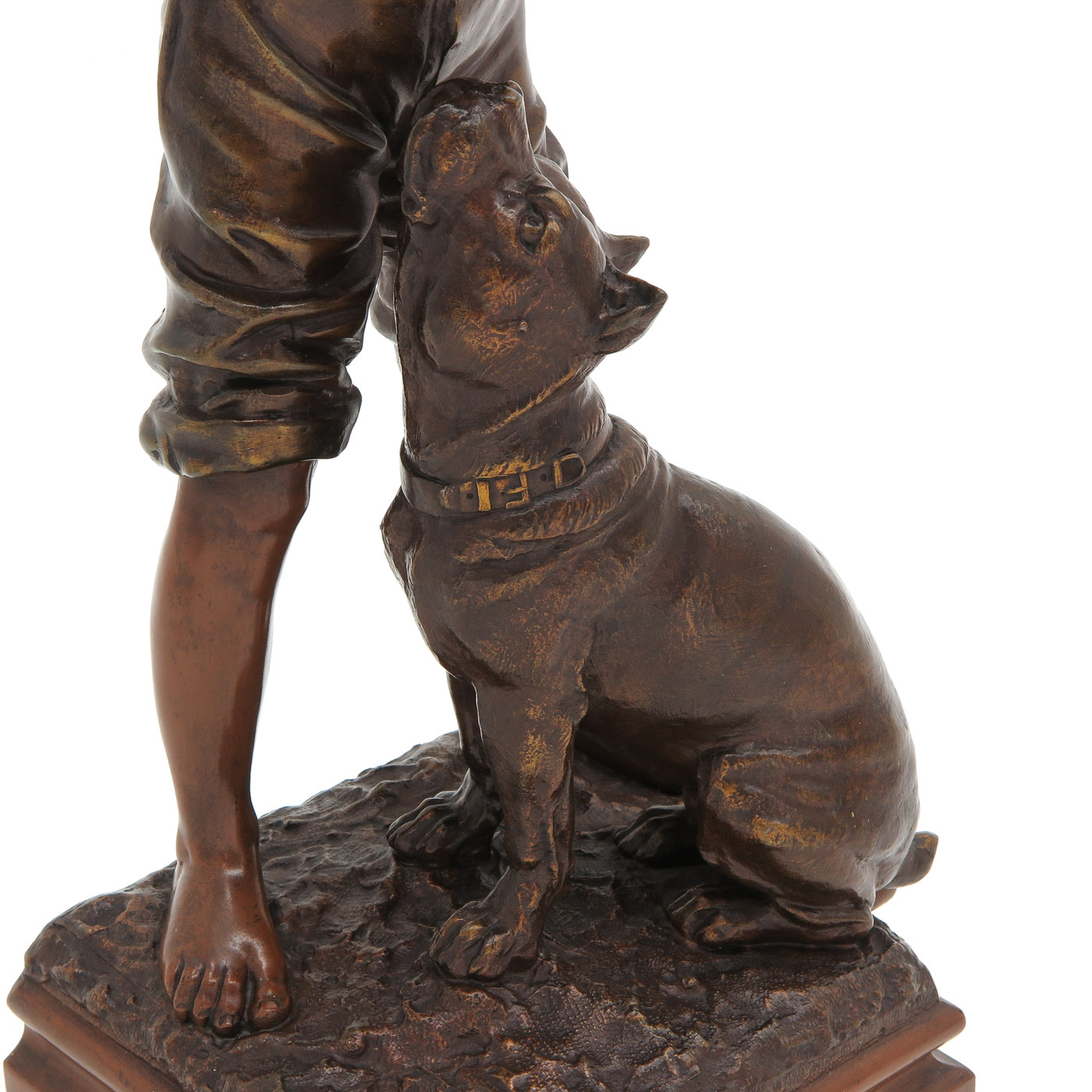 A Sculpture of Boy with Dog - Image 8 of 8