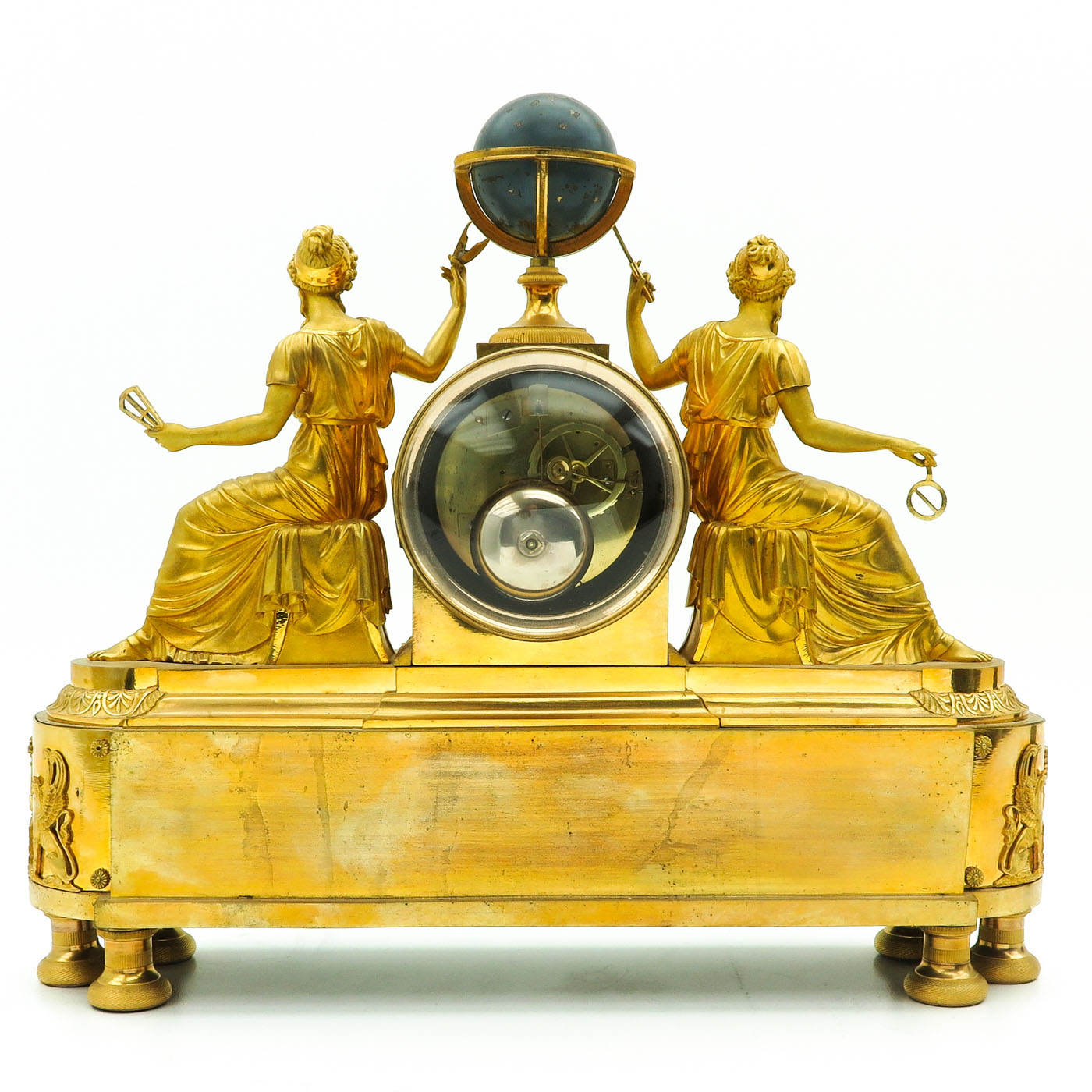 A Signed French Gilt Pendulum Circa 1780 - Image 4 of 7