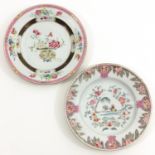 A Pair of Famille Rose Plates