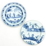 Two Blue and White Plates