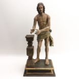 A Carved Wood Sculpture of Christ Circa 1800