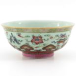 A Celadon and Famille Rose Bowl