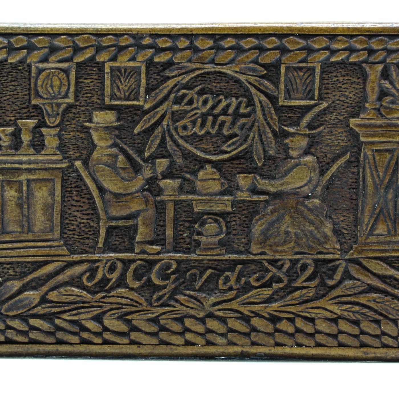 A Carved Folk Art Trunk - Image 7 of 8