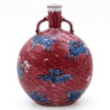 A Red and Blue Decor Vase