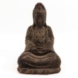 A Carved Wood Buddha Sculpture