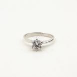 A Ladies Diamond Solitaire Ring 0.42 Carat