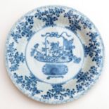 A Blue and White Plate