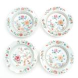 A Series of Four Famille Rose Plates